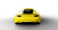 Yellow sports car isolated on white background Royalty Free Stock Photo