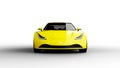 Yellow sports car isolated on white background Royalty Free Stock Photo