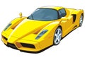 Yellow sports car Royalty Free Stock Photo