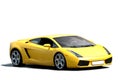 Yellow sportscar Royalty Free Stock Photo