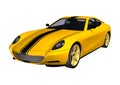 Yellow Sportscar Royalty Free Stock Photo