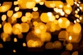Yellow spots of light against black background Royalty Free Stock Photo