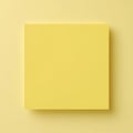 Yellow Square Floating on a Lighter Yellow Background object geometric Royalty Free Stock Photo