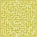 Yellow square maze-mosaic 19x19 Royalty Free Stock Photo