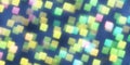 Yellow Square Shapes Bokeh Background