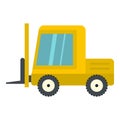 Yellow stacker loader icon isolated