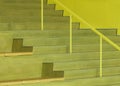 Yellow stairs at the Hunt Library Royalty Free Stock Photo