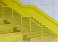 Yellow stairs at the Hunt Library Royalty Free Stock Photo