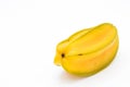 Yellow star apple fruit or carambola on white background