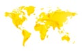 Yellow star blank world map Royalty Free Stock Photo