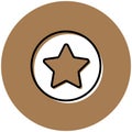 Yellow star button icon vector illustration Royalty Free Stock Photo