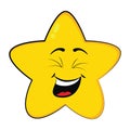 yellow star face laugh emotion