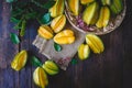 Yellow Star fruits Royalty Free Stock Photo