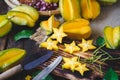 Yellow Star fruits Royalty Free Stock Photo