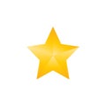 Yellow star icon. Vector illustration, flat design Royalty Free Stock Photo