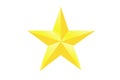 Yellow star icon on white background. Illustration design Royalty Free Stock Photo