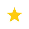 Yellow star icon on white. Vector illustration