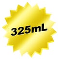 Yellow Star Illustration featuring 325 mL on white background Royalty Free Stock Photo