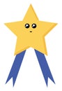 Yellow star, illustration, vector Royalty Free Stock Photo