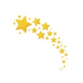 Yellow star isolated on a white background. Star design tattoos. Royalty Free Stock Photo