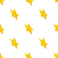 Yellow star pattern seamless vector Royalty Free Stock Photo