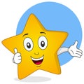 Yellow Star Thumbs Up Character Royalty Free Stock Photo