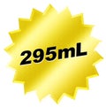 Yellow Star Illustration featuring 295 mL on white background Royalty Free Stock Photo