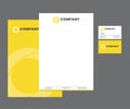 Yellow Stationery Set with Logo Design