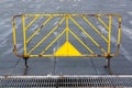 Yellow steel fence