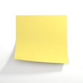 Yellow stick note. Front view