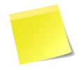 Yellow stick note paper Royalty Free Stock Photo