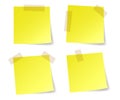 Yellow stick note papers