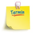 Yellow Stick Tooth Pin Termin Royalty Free Stock Photo