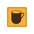 yellow sticker cuppa icon Royalty Free Stock Photo