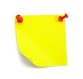 Yellow sticky note Royalty Free Stock Photo