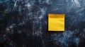 Yellow Sticky Note Dark Surface Royalty Free Stock Photo