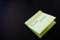 Yellow sticky note