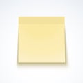 Yellow sticky note isolated on white background Royalty Free Stock Photo