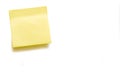 Yellow Sticky Note isolated Royalty Free Stock Photo