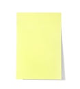 Yellow sticky note with shade Royalty Free Stock Photo