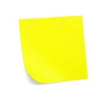 Yellow sticky note with shade Royalty Free Stock Photo