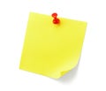 Yellow sticky note with shade Royalty Free Stock Photo