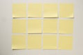 Yellow Sticky Notes on a White Background