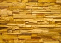 Yellow stone block wall Royalty Free Stock Photo