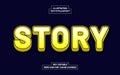 Yellow Story Text Style Effect