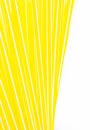 Yellow straw on white background