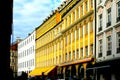 Yellow street building facade