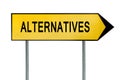 Yellow street concept alternatives sign
