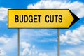 Yellow street concept budget cuts sign