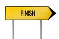 Yellow street concept finish sign